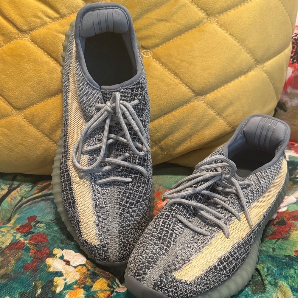 Stylish Blue and Cream Athletic Shoes